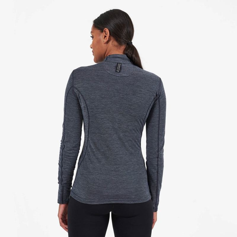 Black Montane Primino 140 Zip Neck Women's Base Layer Tops | PMI499CT