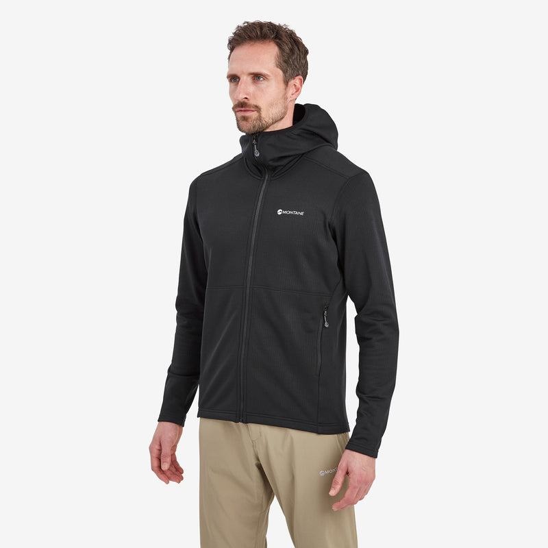 Black Montane Protium Hooded Men's Fleece Jackets | XZK9161WH