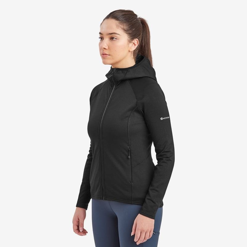 Black Montane Protium Hooded Women's Fleece Jackets | DYU640NH