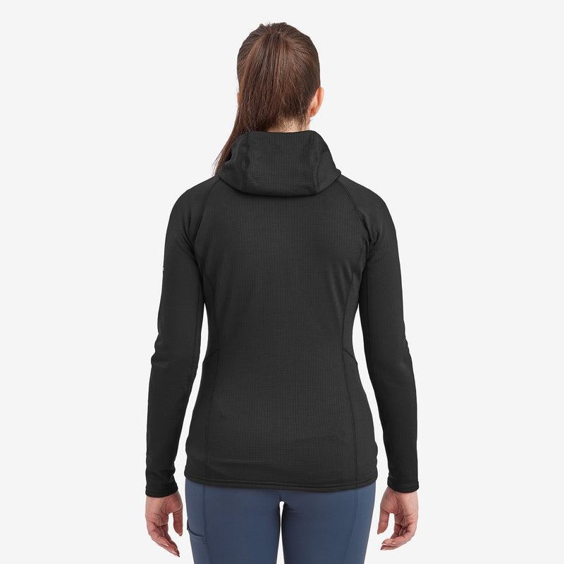 Black Montane Protium Hooded Women's Fleece Jackets | DYU640NH