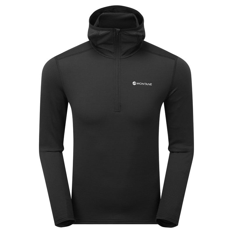 Black Montane Protium Lite Hooded Pull On Men\'s Fleece | AUC1853BU