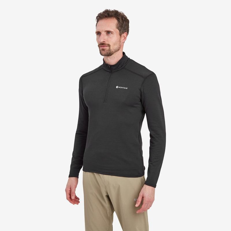 Black Montane Protium Lite Pull On Men's Fleece | BUD7158YT