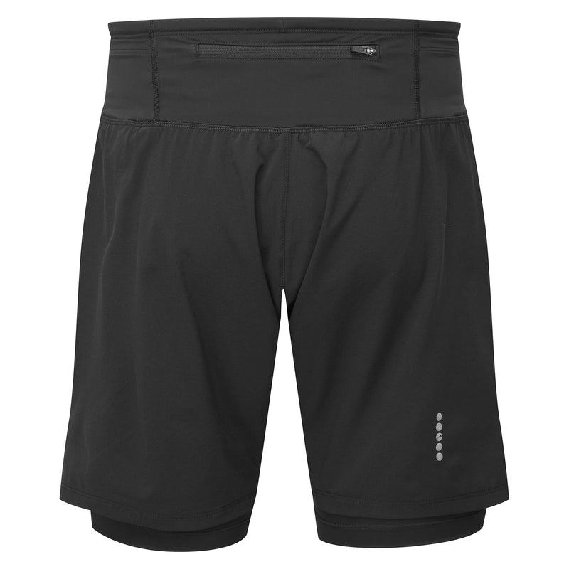 Black Montane Slipstream Twin Skin Running Men's Shorts | LLE6080XP