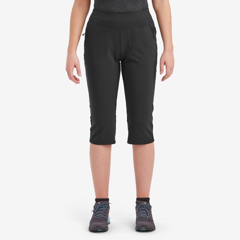 Black Montane Tucana Lite Stretch Capri 3/4 Women's Leggings | FAX5516PS