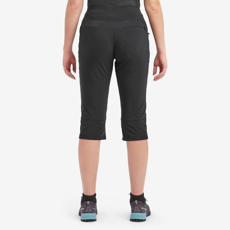 Black Montane Tucana Lite Stretch Capri 3/4 Women's Leggings | FAX5516PS