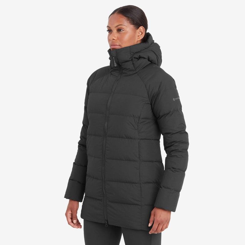 Black Montane Tundra Hooded Women's Down Jackets | FQJ6955NI