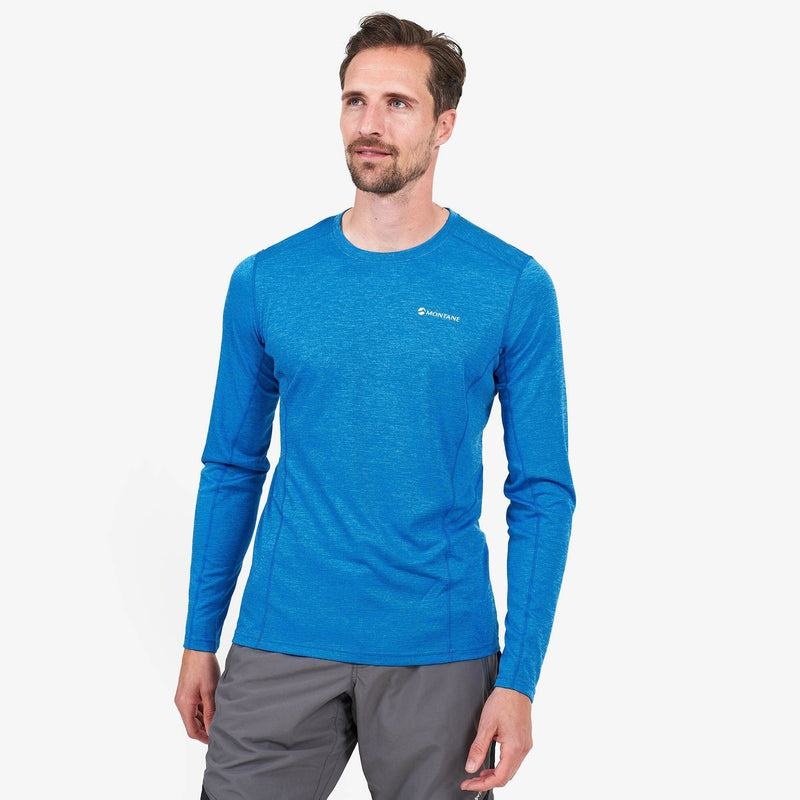 Blue Montane Dart Long Sleeve Men's T Shirts | NDQ8424KN