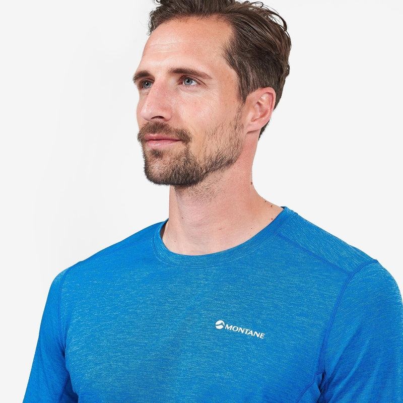 Blue Montane Dart Long Sleeve Men's T Shirts | NDQ8424KN