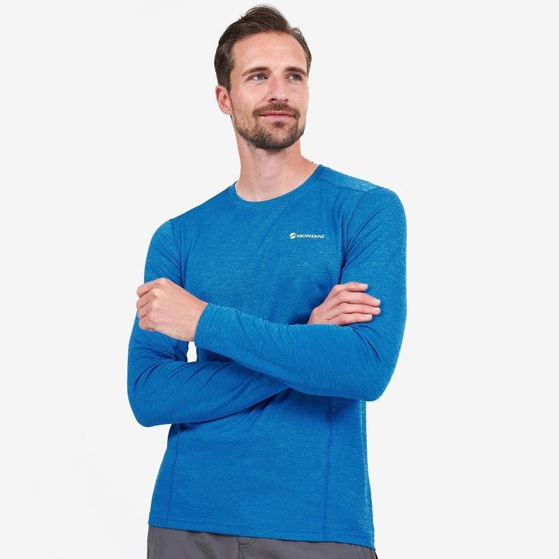 Blue Montane Dart Long Sleeve Men's T Shirts | NDQ8424KN