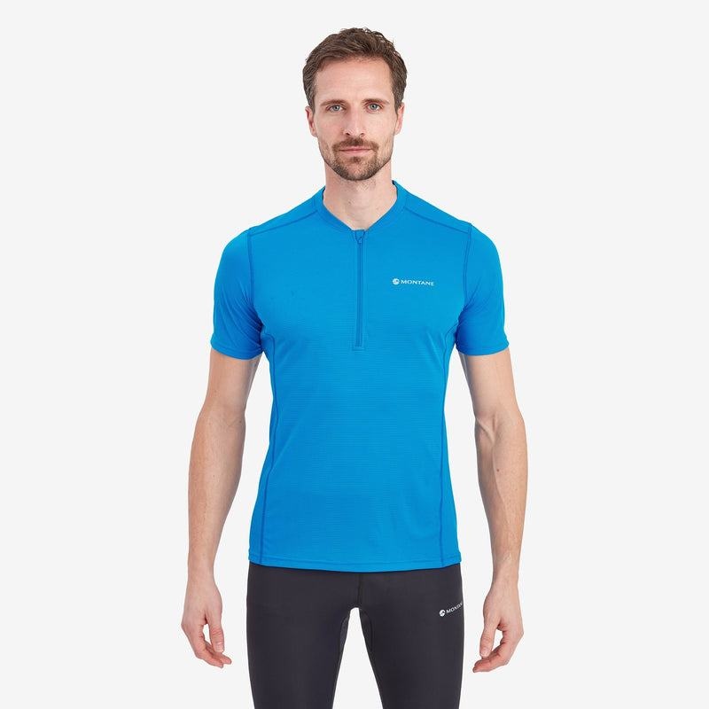 Blue Montane Dart Nano Zip Men's T Shirts | EDO3023QV