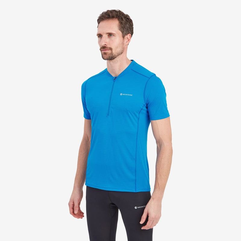 Blue Montane Dart Nano Zip Men's T Shirts | EDO3023QV