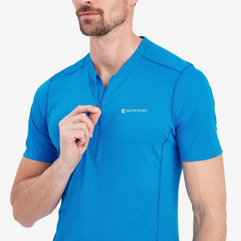 Blue Montane Dart Nano Zip Men's T Shirts | EDO3023QV