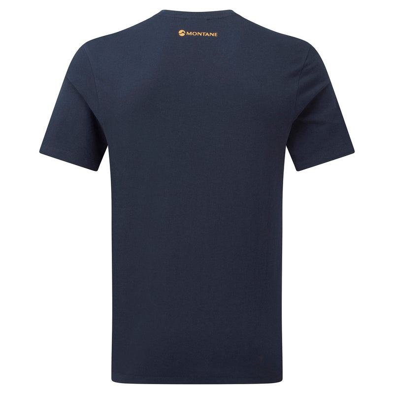 Dark Blue Montane Abstract Mountain Men's T Shirts | AAJ2548XW