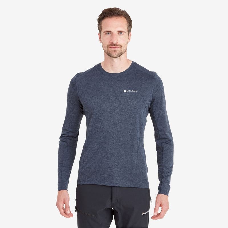 Dark Blue Montane Dart Long Sleeve Men's T Shirts | LPT8338FF