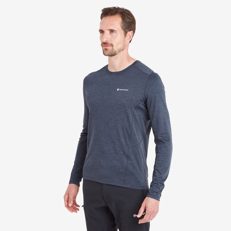 Dark Blue Montane Dart Long Sleeve Men's T Shirts | LPT8338FF