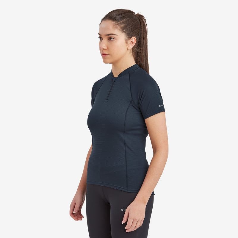 Dark Blue Montane Dart Nano Zip Women's T Shirts | JWG8765PA