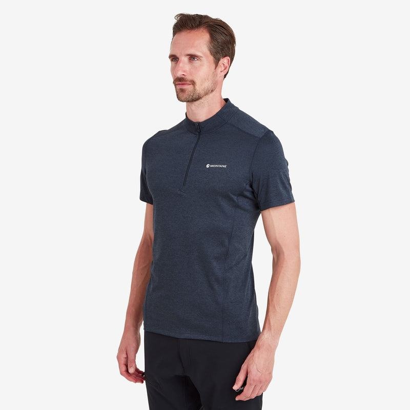 Dark Blue Montane Dart Zip Men's T Shirts | WJN683CI