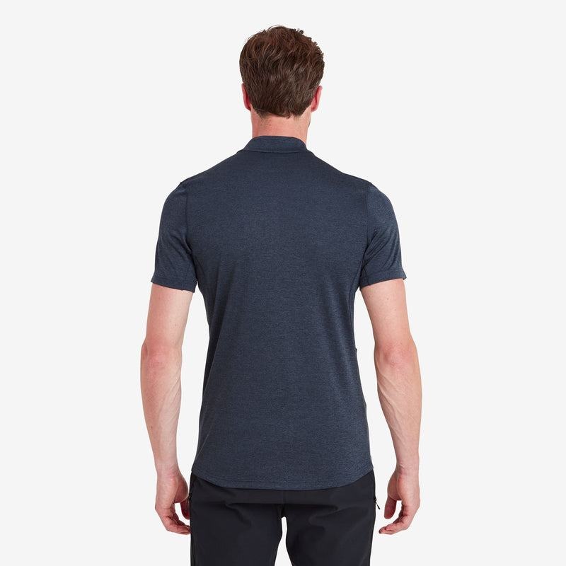 Dark Blue Montane Dart Zip Men's T Shirts | WJN683CI