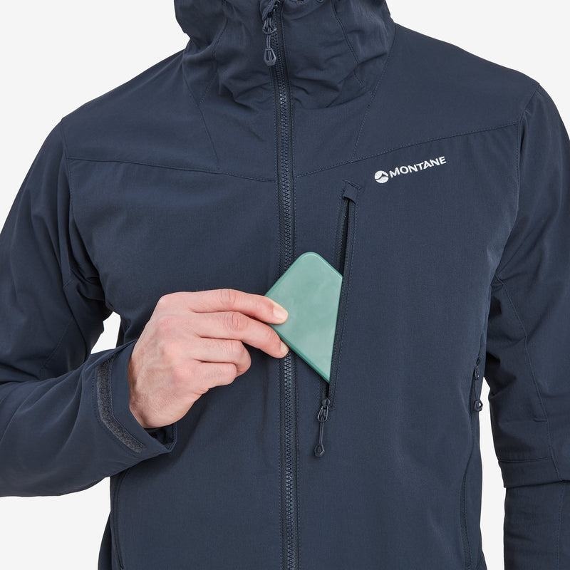 Dark Blue Montane Dyno LT Men's Softshell Jackets | SAD1538AT