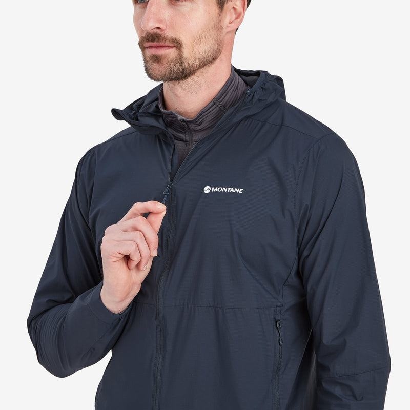 Dark Blue Montane Featherlite Hooded Windproof Men's Jackets | YQN2110XX