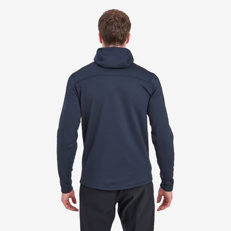 Dark Blue Montane Fury Hooded Men's Fleece Jackets | WRC2211JQ