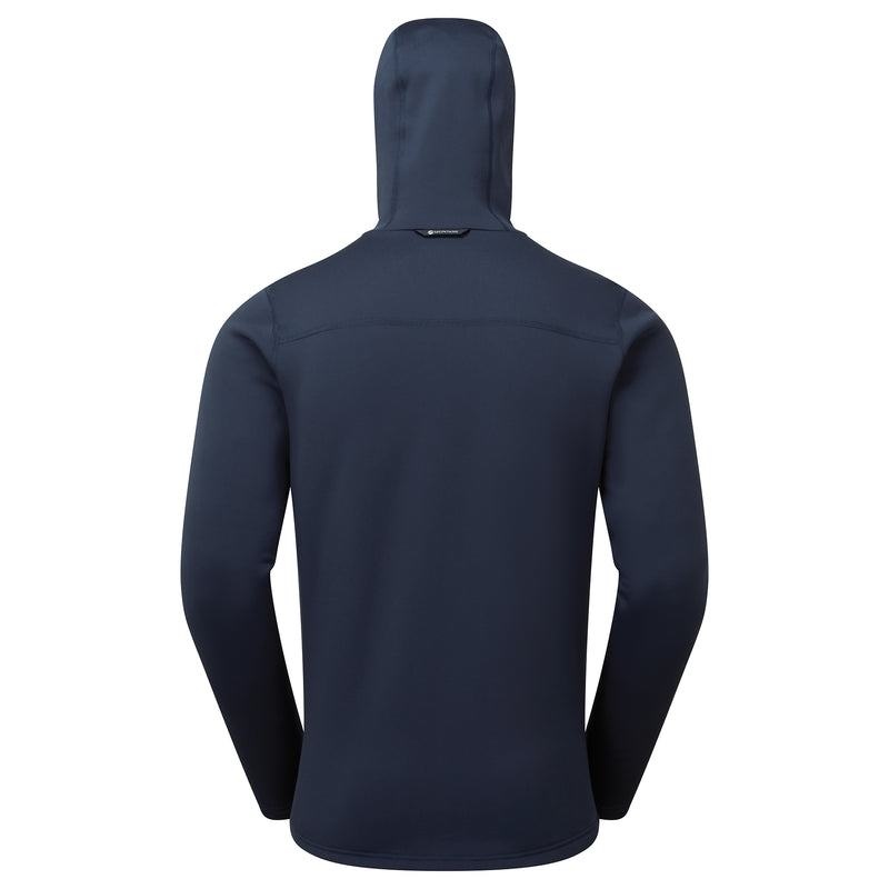 Dark Blue Montane Fury Hooded Men's Fleece Jackets | WRC2211JQ