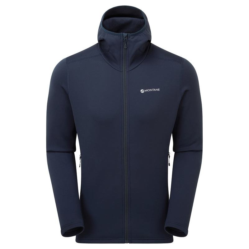 Dark Blue Montane Fury Hooded Men\'s Fleece Jackets | WRC2211JQ