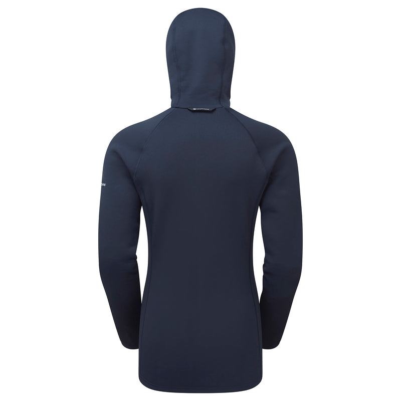 Dark Blue Montane Fury Hooded Women's Fleece Jackets | JVX8298UF