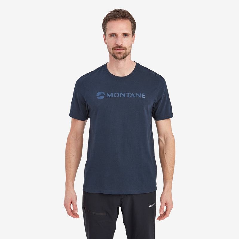 Dark Blue Montane Mono Logo Men's T Shirts | VTA5394CE