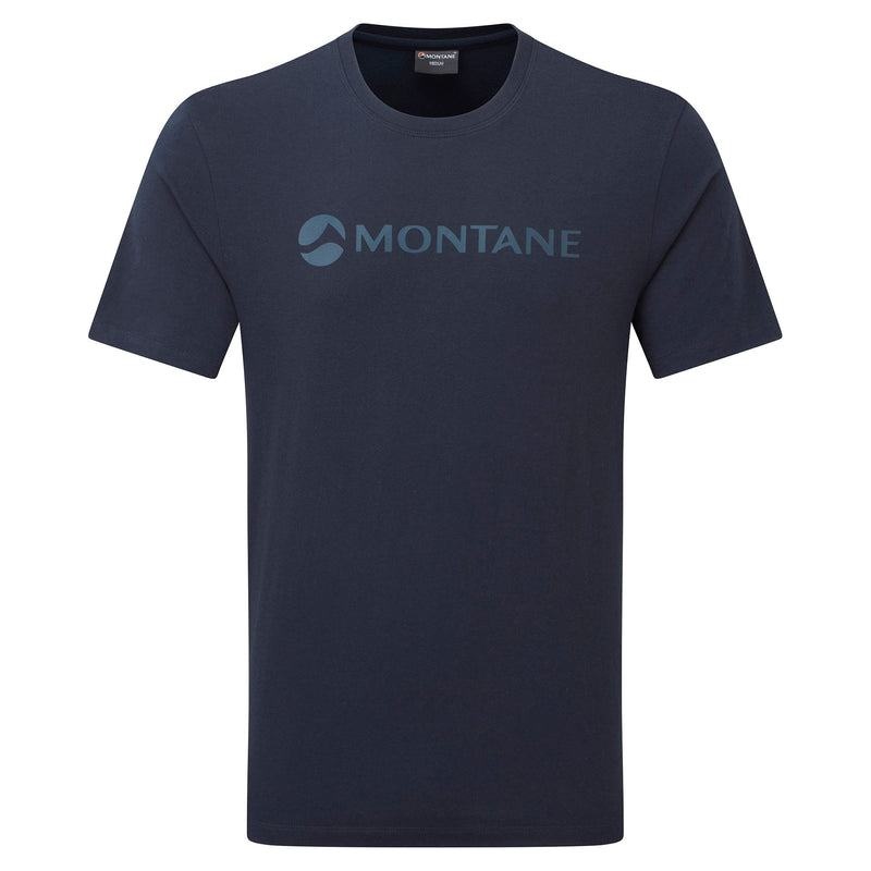 Dark Blue Montane Mono Logo Men\'s T Shirts | VTA5394CE