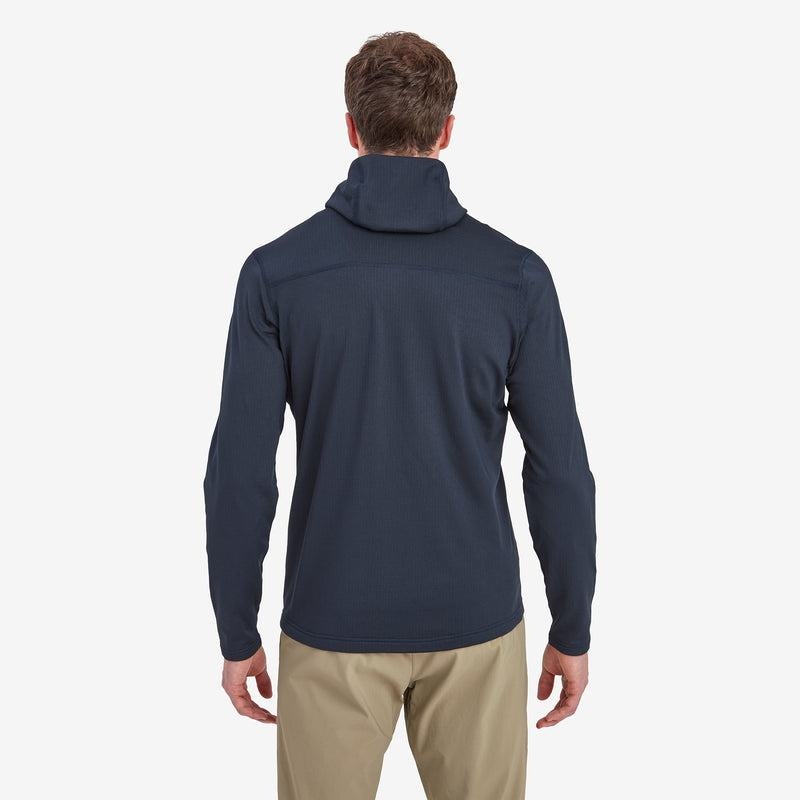 Dark Blue Montane Protium Hooded Men's Fleece Jackets | SFV3072GD