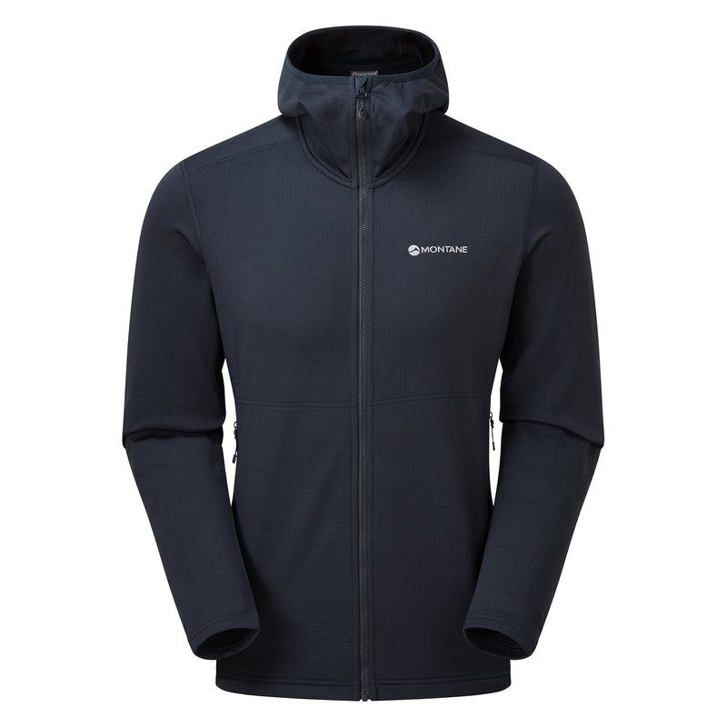 Dark Blue Montane Protium Hooded Men\'s Fleece Jackets | SFV3072GD