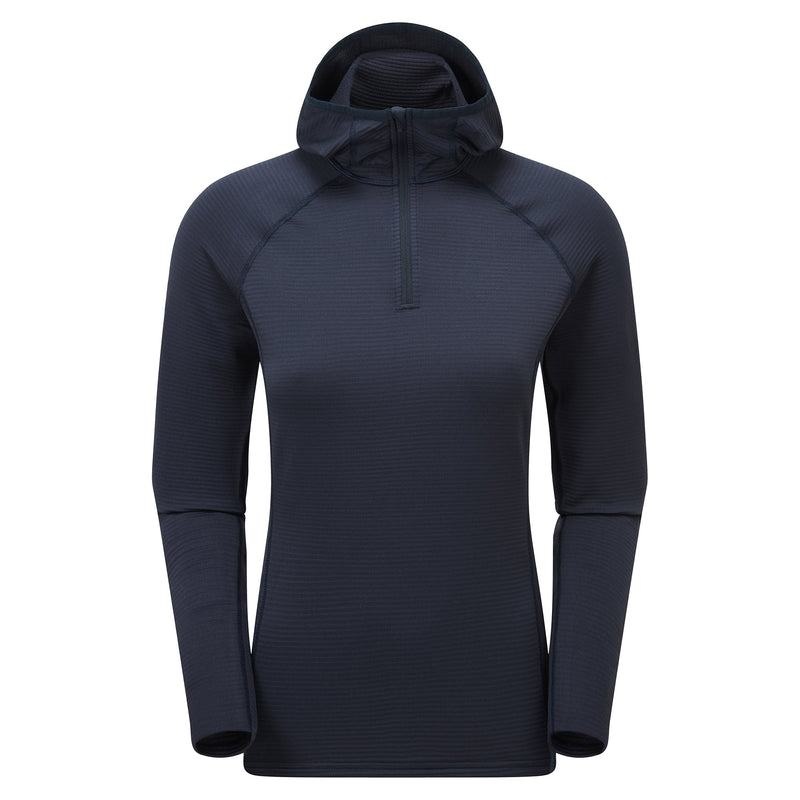 Dark Blue Montane Protium Lite Hooded Pull On Women\'s Fleece | HGO6459VF