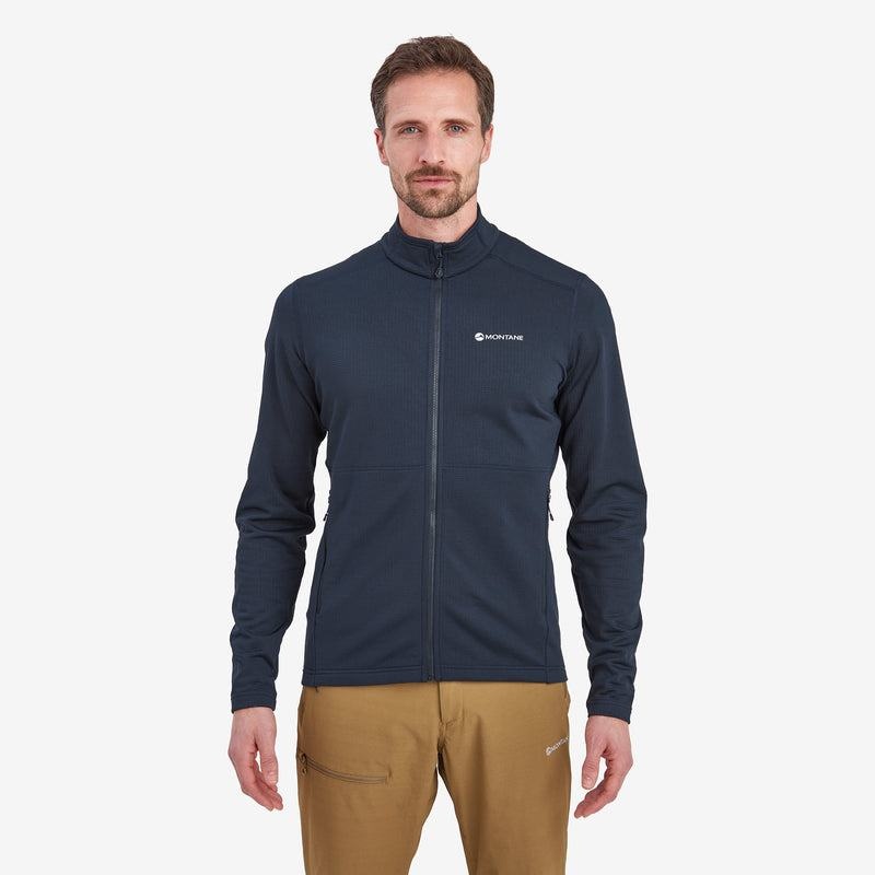 Dark Blue Montane Protium Men's Fleece Jackets | EJN3283OT