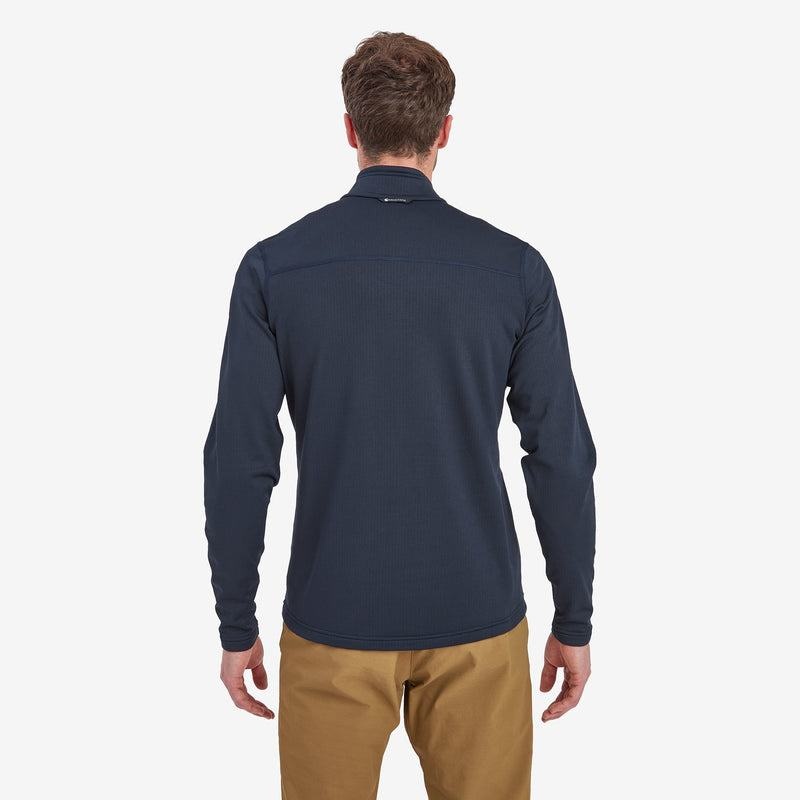 Dark Blue Montane Protium Pull On Men's Fleece | DNI8815XT