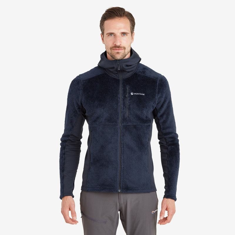 Dark Blue Montane Protium XPD Hooded Men's Fleece Jackets | FKK1284SP