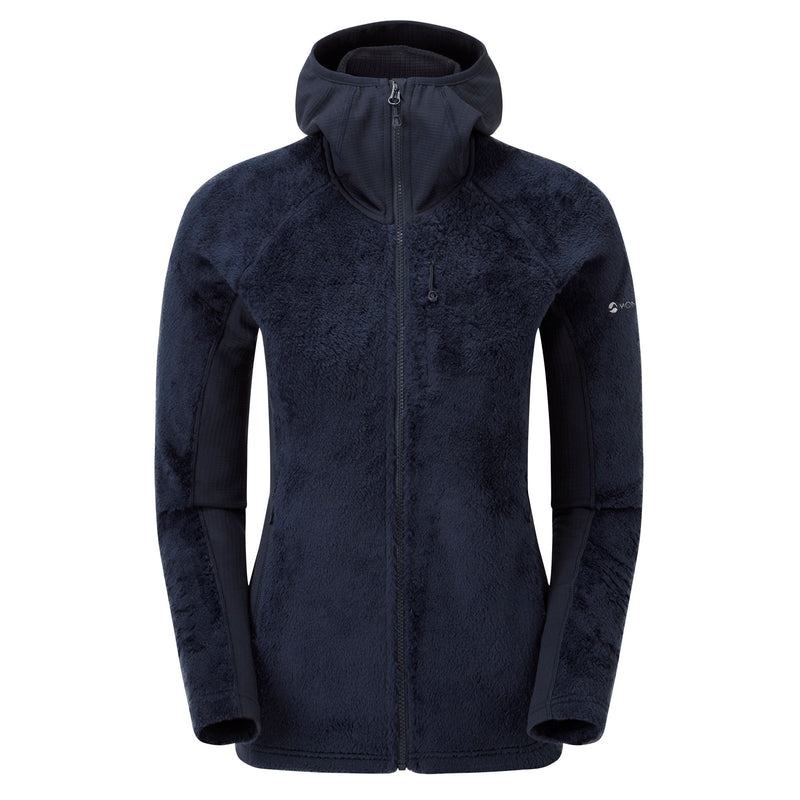 Dark Blue Montane Protium XPD Hooded Women\'s Fleece Jackets | JKQ3432MD