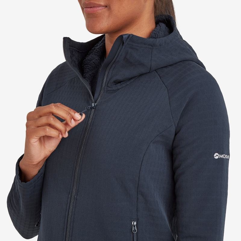 Dark Blue Montane Protium XT Hooded Women's Fleece Jackets | SVF885UB