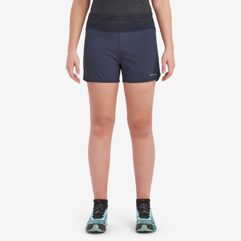 Dark Blue Montane Slipstream Twin Skin Trail Running Women's Shorts | CIZ3337KZ