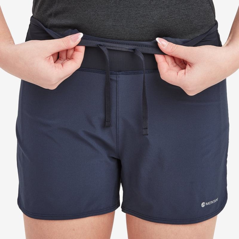 Dark Blue Montane Slipstream Twin Skin Trail Running Women's Shorts | CIZ3337KZ