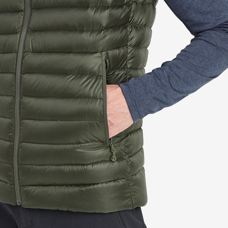 Dark Green Montane Anti-Freeze Down Men's Vest | SHD211EQ