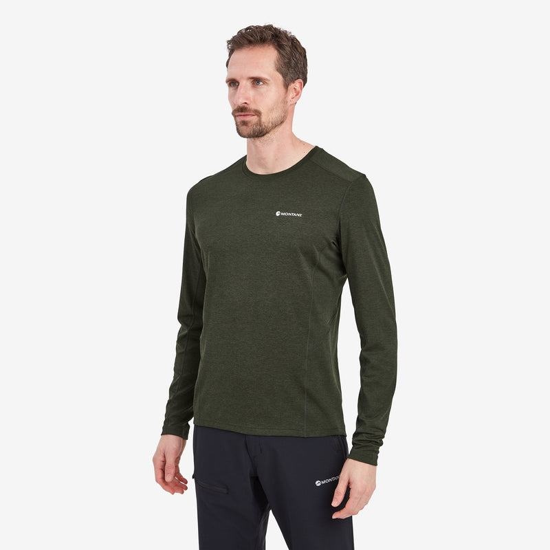 Dark Green Montane Dart Long Sleeve Men's T Shirts | KOC7641QF