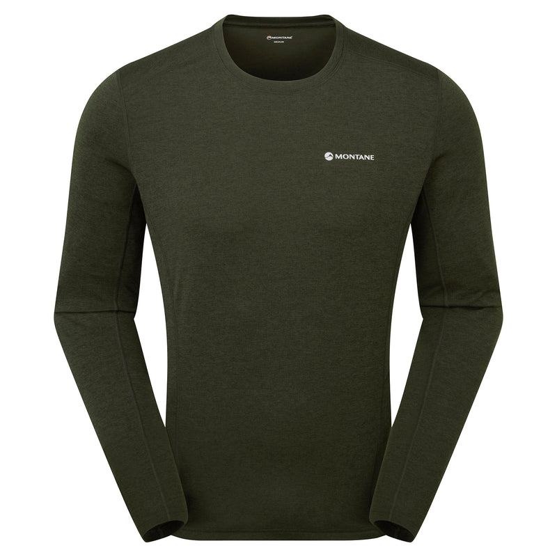 Dark Green Montane Dart Long Sleeve Men\'s T Shirts | KOC7641QF