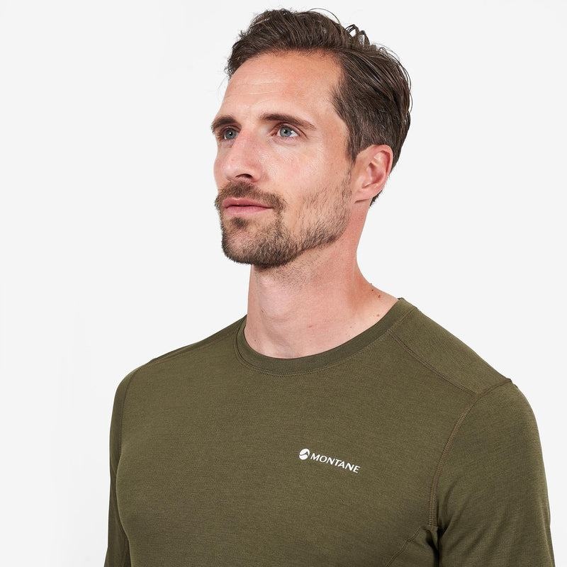 Dark Green Montane Dart Long Sleeve Men's T Shirts | ATA5093UB