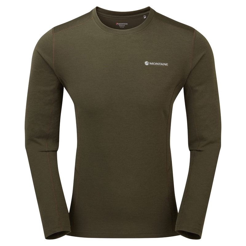 Dark Green Montane Dart Long Sleeve Men\'s T Shirts | ATA5093UB