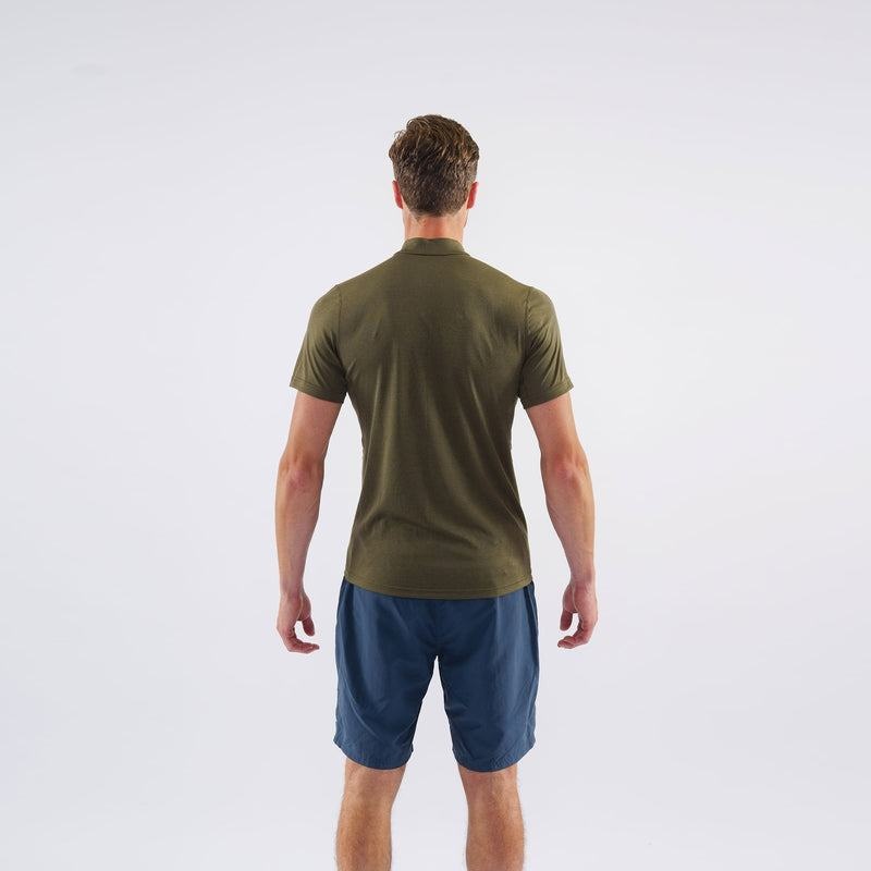 Dark Green Montane Dart Zip Men's T Shirts | CBO4277YR