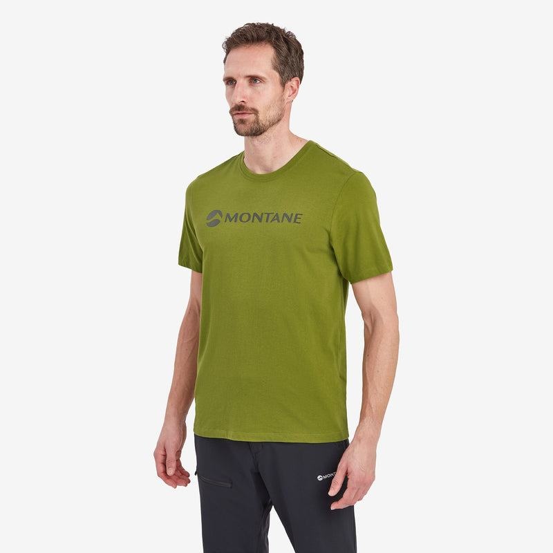 Dark Green Montane Mono Logo Men's T Shirts | FGT4060UV