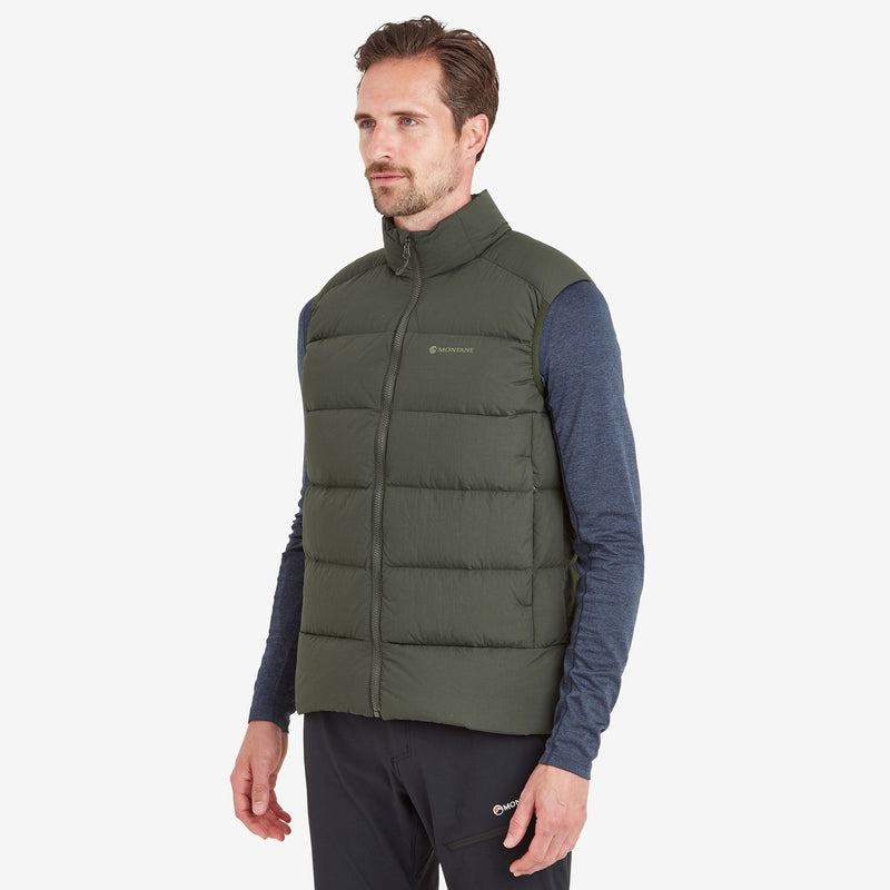 Dark Green Montane Tundra Down Men's Vest | XAO7483IP