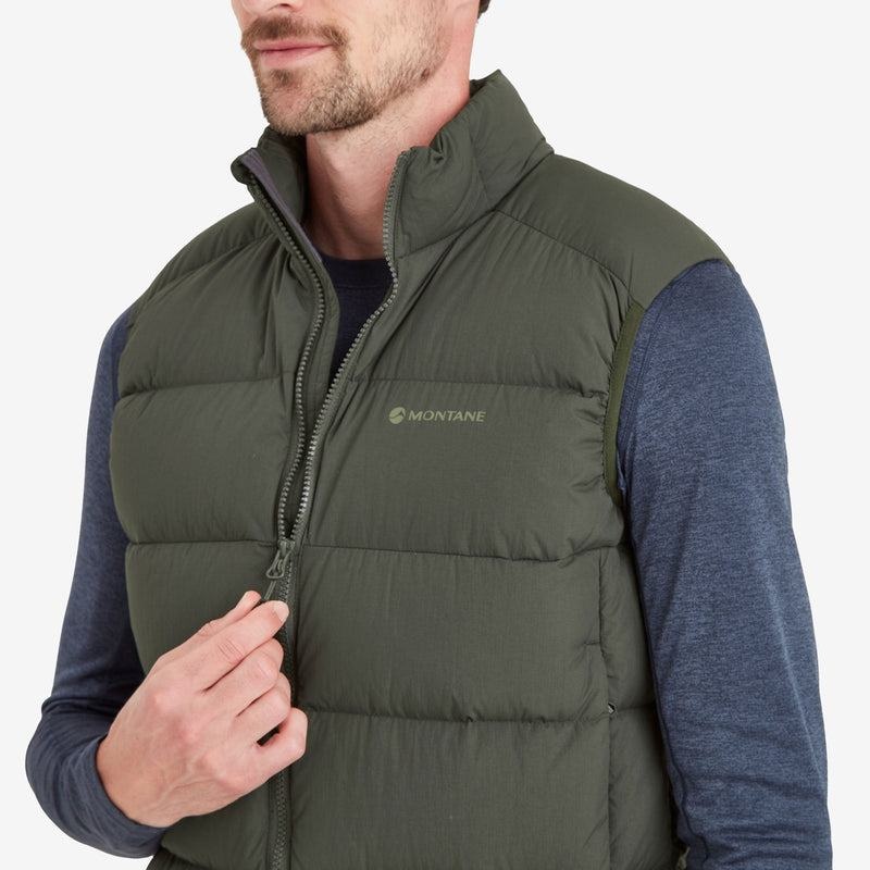 Dark Green Montane Tundra Down Men's Vest | XAO7483IP