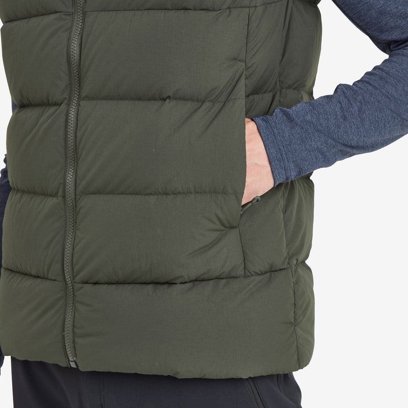 Dark Green Montane Tundra Down Men's Vest | XAO7483IP